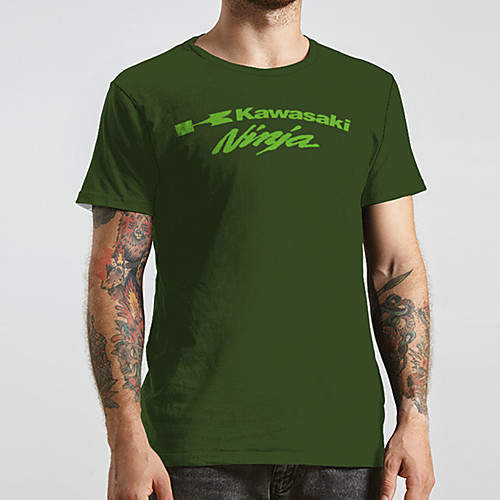 

Men's Unisex Tee T shirt 3D Print Graphic Prints Letter Plus Size Print Short Sleeve Casual Tops Basic Designer Big and Tall Green