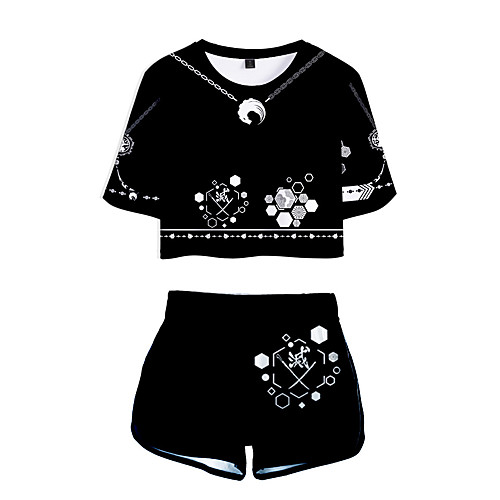 

Inspired by Demon Slayer Hashibira Inosuke Cosplay Costume Outfits Terylene 3D 2 Piece Printing Shorts For Women's / Men's
