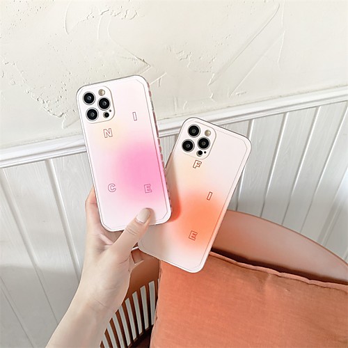 

Phone Case For Apple Back Cover iPhone 12 Pro Max 11 SE 2020 X XR XS Max 8 7 Shockproof Dustproof Color Gradient TPU