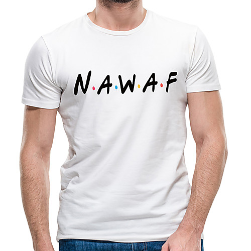 

Men's Unisex Tee T shirt Hot Stamping Graphic Prints Letter Plus Size Print Short Sleeve Casual Tops Cotton Basic Fashion Designer Big and Tall White