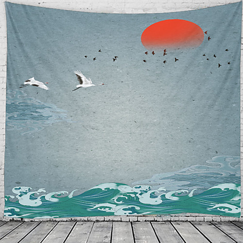

Ukiyoe Wall Tapestry Art Decor Blanket Curtain Hanging Home Bedroom Living Room Decoration Beautiful View From The Window