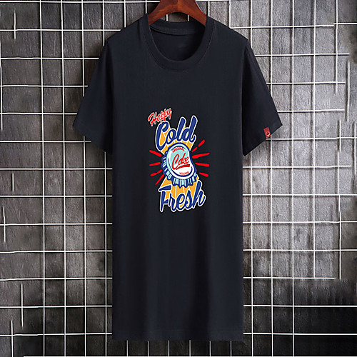 

Men's Unisex Tee T shirt Hot Stamping Graphic Prints Letter Plus Size Print Short Sleeve Casual Tops Cotton Basic Fashion Designer Big and Tall White Black Dark Gray
