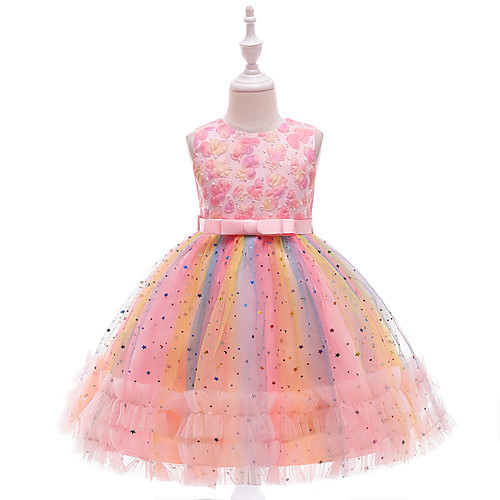 

Princess Cosplay Costume Costume Girls' Movie Cosplay Christmas New Year's Golden Purple Blue Dress Christmas Halloween Children's Day Organza Cotton