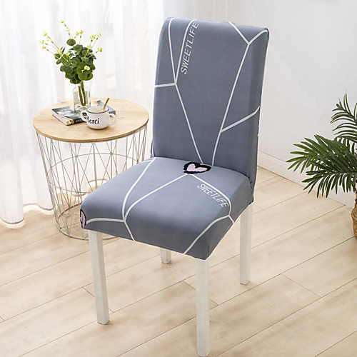 

Heart Print Super Soft Chair Cover Stretch Removable Washable Dining Room Chair Protector Slipcovers Home Decor Dining Room Seat Cover