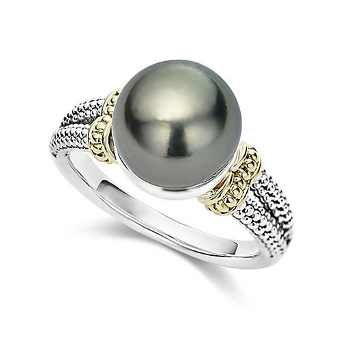 

Ring Pearl Geometrical Silver Copper Flower Fashion 1pc 6 7 8 / Women's