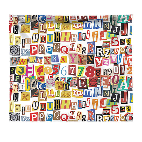 

Wall Tapestry Art Decor Blanket Curtain Picnic Tablecloth Hanging Home Bedroom Living Room Dorm Decoration Colorful Letter Number