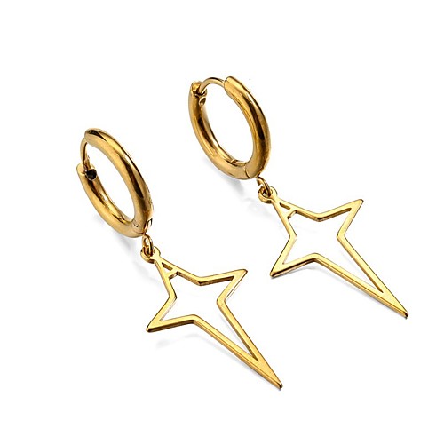 

Men's Earrings Classic Holiday Birthday Stylish Simple Stainless Steel Earrings Jewelry Silver / Gold / Black For Street Formal Date Festival 1 Pair