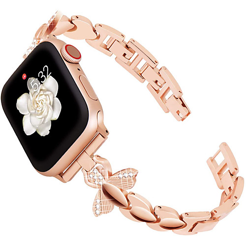 

Smart Watch Band for Apple iWatch 1 pcs Jewelry Design Zinc alloy Replacement Wrist Strap for Apple Watch Series SE / 6/5/4/3/2/1