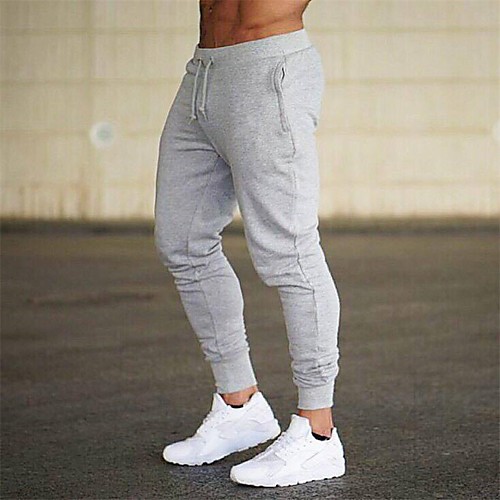 

Men's Athleisure Breathable Sports Casual Sports Pants Chinos Pants Solid Colored Solid Color Full Length Black Red Army Green Grey