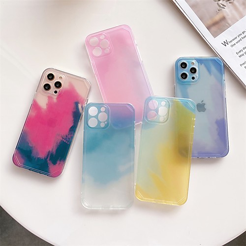 

Phone Case For Apple Back Cover iPhone 12 Pro Max 11 SE 2020 X XR XS Max 8 7 Shockproof Dustproof Color Gradient TPU