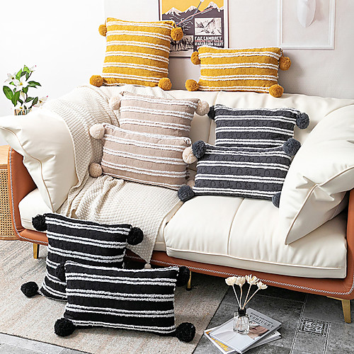 

Cushion Cover Jacquard Plush Surrounding Ball Craft Cotton Classic
