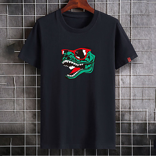 

Men's Unisex Tee T shirt Hot Stamping Dragon Graphic Prints Plus Size Print Short Sleeve Casual Tops Cotton Basic Fashion Designer Big and Tall White Black Dark Gray