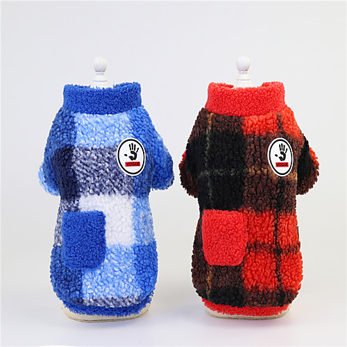 

Dog Cat Sweater Color Block Cute Sweet Dailywear Casual / Daily Winter Dog Clothes Puppy Clothes Dog Outfits Warm Red Blue Costume for Girl and Boy Dog Plush S M L XL XXL