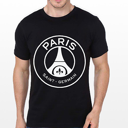

Men's Unisex Tee T shirt Hot Stamping Circle Graphic Prints Letter Plus Size Print Short Sleeve Casual Tops Cotton Basic Fashion Designer Big and Tall Black