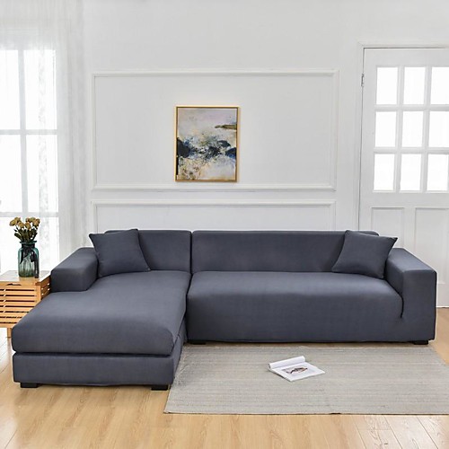 

Print Dustproof Stretch Slipcovers Stretch Sofa Cover Super Soft Fabric Couch Cover Fit For 1 to 4 Cushion Couch And L Shape Sofa (You will Get 1 Throw Pillow Case as free Gift)