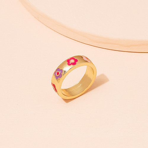 

Ring Gold Alloy Flower Simple Vintage Sweet 1pc One Size / Women's