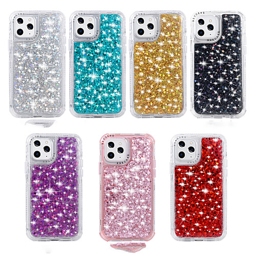 

Bling Glitter Phone Cases For iPhone 12 Pro Max 11 SE 2020 X XR XS Max 8 7 6 Soft TPU Glitter Shine Shockproof Back Cover