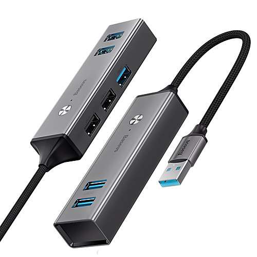 

BASEUS High Speed CAHUB-C0G USB 3.0 to USB 2.0 USB 3.0 USB Hub 5 Ports For Windows, PC, Laptop