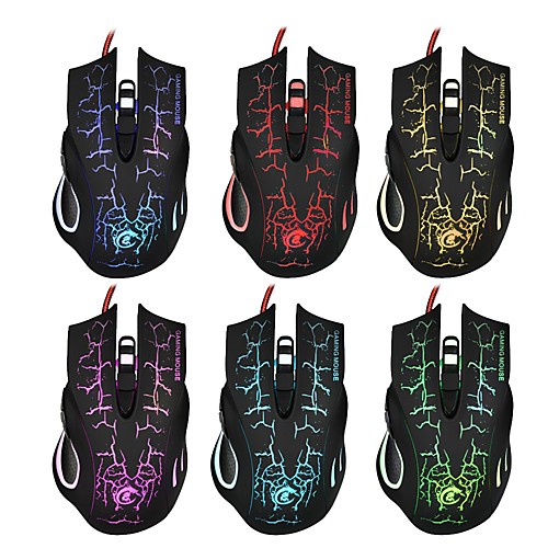 

A888 Wired Mouse Crack Six Button Colorful Gaming Mouse Office Luminous Gaming Mouse