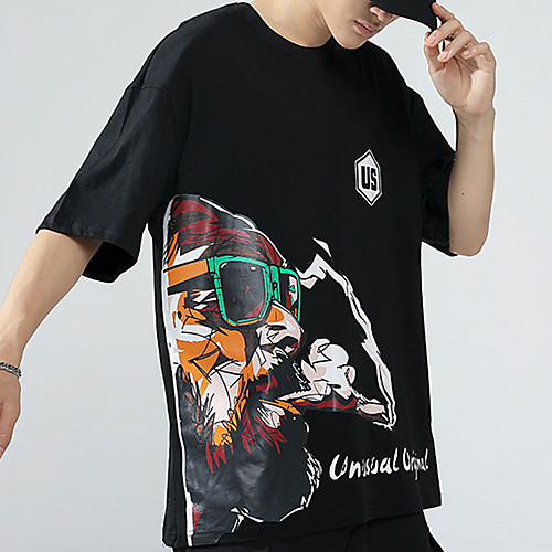 

Men's Unisex Tee T shirt Shirt Hot Stamping Graphic Prints Human face Plus Size Short Sleeve Casual Tops 100% Cotton Basic Vintage Designer Big and Tall White Black / Summer