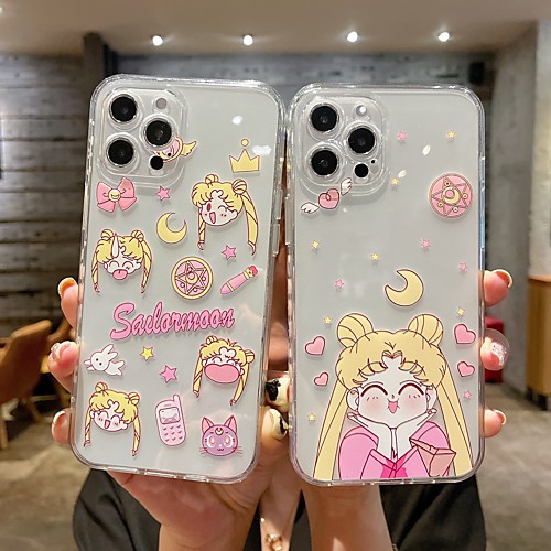

Sailor Moon Phone Case For Apple Back Cover iPhone 12 Pro Max 11 SE 2020 X XR XS Max 8 7 Shockproof Dustproof Cartoon TPU