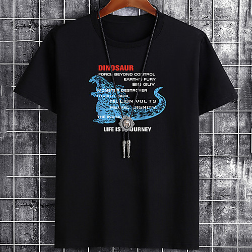 

Men's Unisex Tee T shirt Hot Stamping Graphic Prints Letter Plus Size Print Short Sleeve Casual Tops Cotton Basic Fashion Designer Big and Tall White Black Khaki