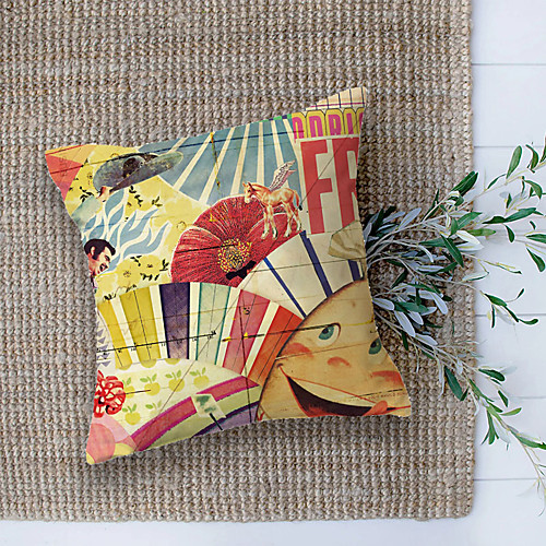 

Double Side Cushion Cover 1PC Soft Decorative Square Throw Pillow Cover Cushion Case Pillowcase for Sofa Bedroom Superior Quality Machine Washable Smiley Plaid