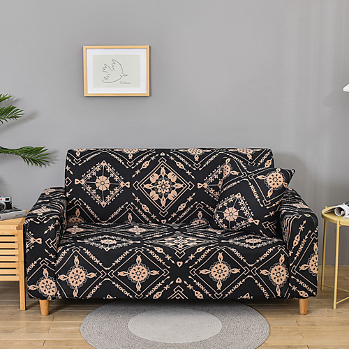 

Time Sofa Cover 1-Piece Couch Cover Fit for 1-4 Seater L-shape Couch Soft Stretch Slipcover Spandex Jacquard Fabric Easy to Install(1 Free Cushion Cover)