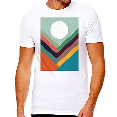 

Men's Unisex Tee T shirt Hot Stamping Graphic Prints Plus Size Print Short Sleeve Casual Tops Cotton Basic Designer Big and Tall White