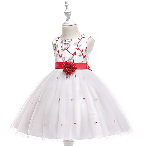 

Princess Dress Party Costume Flower Girl Dress Girls' Movie Cosplay Christmas New Year's Yellow Red Dress Christmas Halloween Children's Day Polyester / Cotton