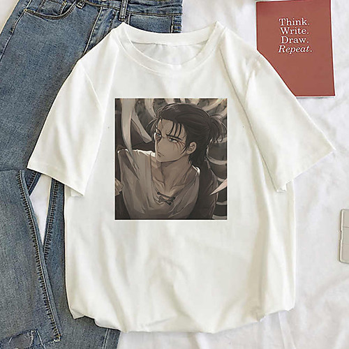 

Inspired by Attack on Titan Cosplay Cosplay Costume T-shirt 100% Polyester Print Harajuku Graphic Kawaii T-shirt For Women's / Men's