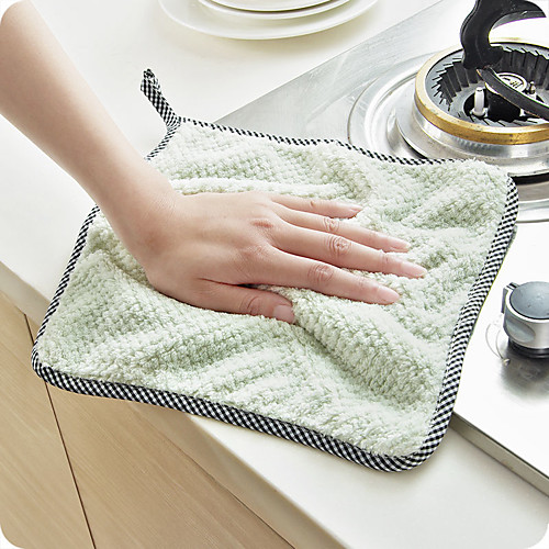 

12 Packs Kitchen Cloth Dish Towels Premium Dishcloths Super Absorbent Coral Velvet Dishtowels Nonstick Oil Washable Fast Drying