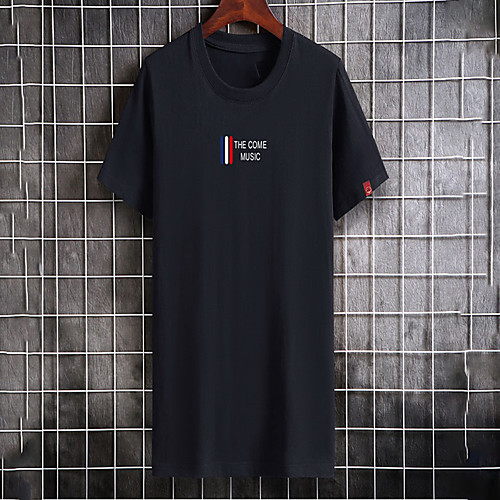 

Men's Unisex Tee T shirt Hot Stamping Graphic Prints Letter Plus Size Print Short Sleeve Casual Tops Cotton Basic Fashion Designer Big and Tall White Black Dark Gray