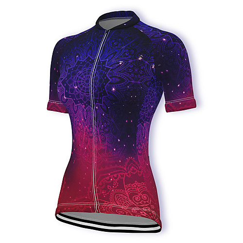 

21Grams Women's Short Sleeve Cycling Jersey Summer Spandex Polyester Red Bike Jersey Top Mountain Bike MTB Road Bike Cycling Quick Dry Moisture Wicking Breathable Sports Clothing Apparel / Stretchy