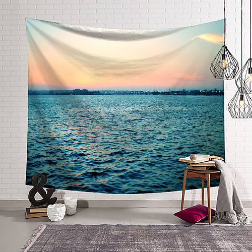 

Ocean Beach Sunset Wall Tapestry Art Decor Blanket Curtain Hanging Home Bedroom Living Room Decoration Polyester