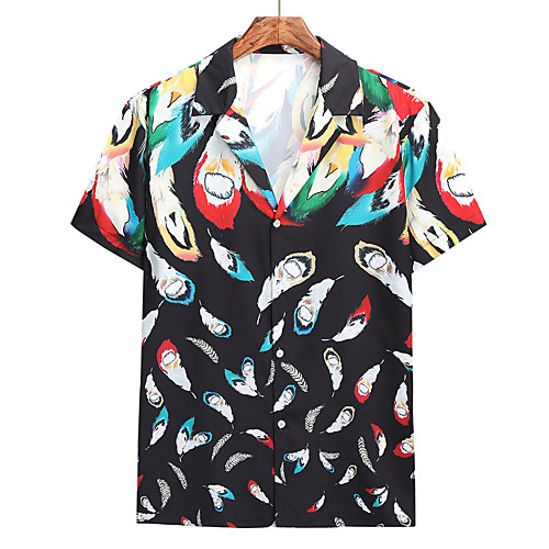 

Men's Shirt Other Prints Symbol Short Sleeve Daily Tops Casual A