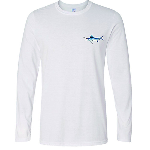 

CAWANFLY Men's Fishing Shirt Outdoor Long Sleeve UPF50 Quick Dry Breathable Sweat wicking Top Autumn / Fall Spring Summer Athleisure Fishing Camping & Hiking White / Micro-elastic / Animal