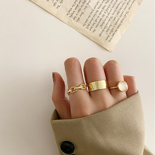 

Midi Rings Classic Gold Imitation Pearl Alloy Stylish Simple European 3pcs One Size / Women's