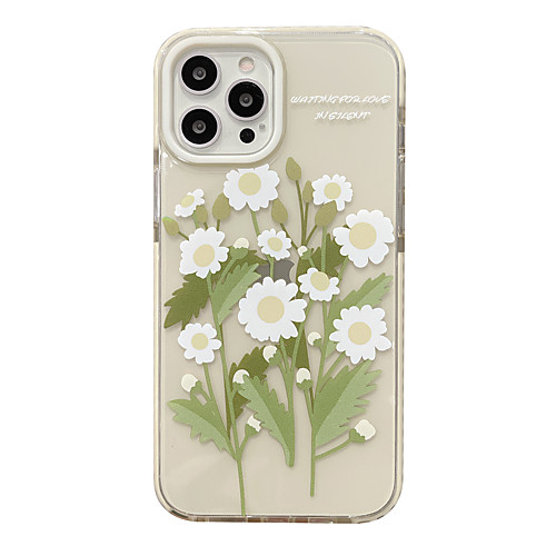 

Phone Case For Apple Back Cover iPhone 12 Pro Max 11 SE 2020 X XR XS Max 8 7 Shockproof Dustproof Graphic Flower TPU