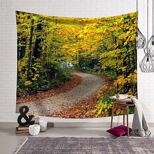 

Landscape Forest Road Wall Tapestry Art Decor Blanket Curtain Hanging Home Bedroom Living Room Decoration Polyester