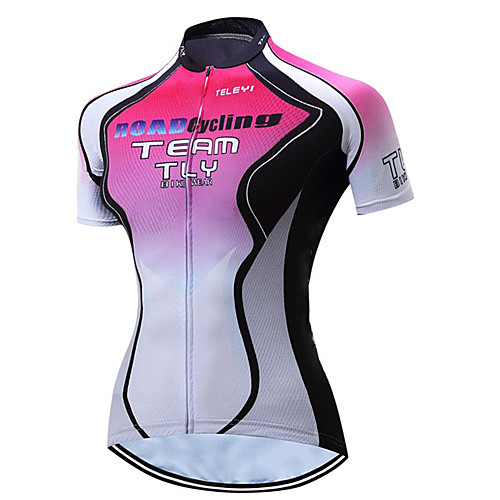 

21Grams Women's Short Sleeve Cycling Jersey Summer Spandex Polyester Red and White Bike Jersey Top Mountain Bike MTB Road Bike Cycling Quick Dry Moisture Wicking Breathable Sports Clothing Apparel