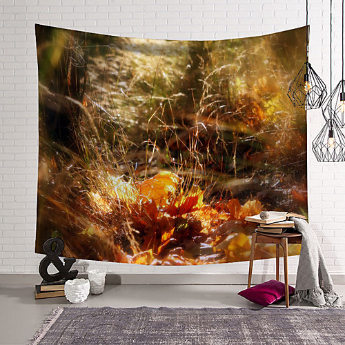 

Fallen Leaves Wall Tapestry Art Decor Blanket Curtain Hanging Home Bedroom Living Room Decoration Polyester