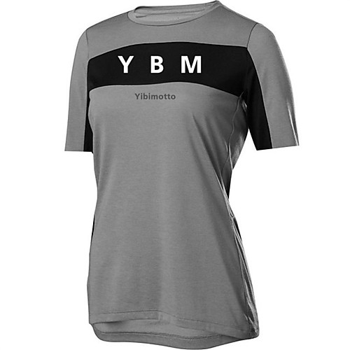 

CAWANFLY Women's Short Sleeve Cycling Jersey Summer Dark Gray Bike Top Mountain Bike MTB Road Bike Cycling Quick Dry Sports Clothing Apparel / Micro-elastic