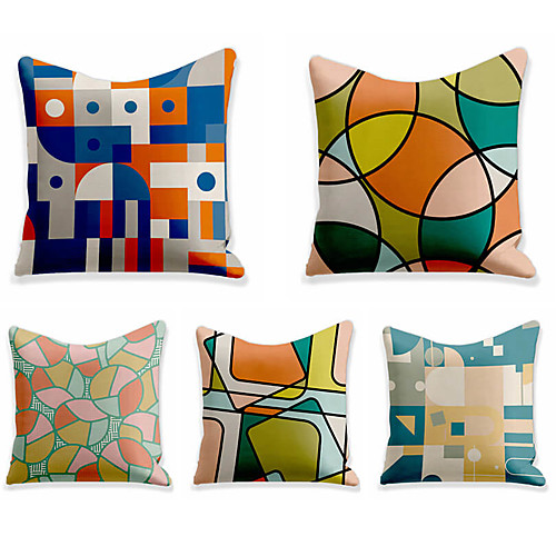 

Double Side Cushion Cover 5PC Soft Decorative Square Throw Pillow Cover Cushion Case Pillowcase for Sofa Bedroom Superior Quality Machine Washable