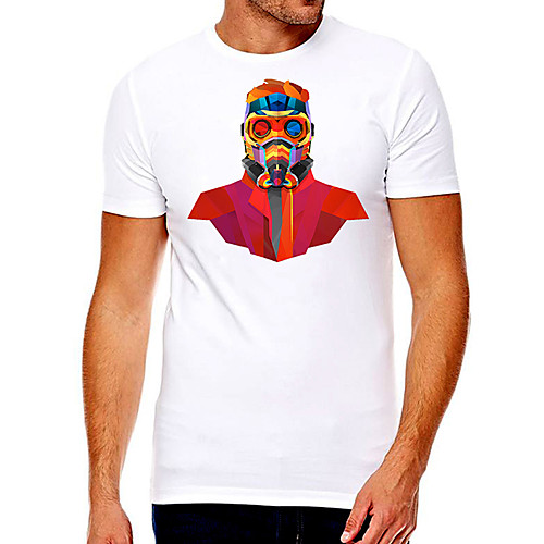 

Men's Unisex Tee T shirt Hot Stamping Graphic Prints Human Plus Size Print Short Sleeve Casual Tops Cotton Basic Fashion Designer Big and Tall White