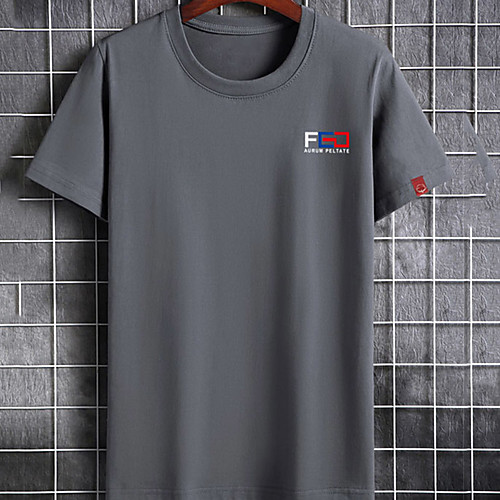 

Men's Unisex Tee T shirt Hot Stamping Graphic Prints Letter Plus Size Print Short Sleeve Casual Tops Cotton Basic Fashion Designer Big and Tall White Black Dark Gray