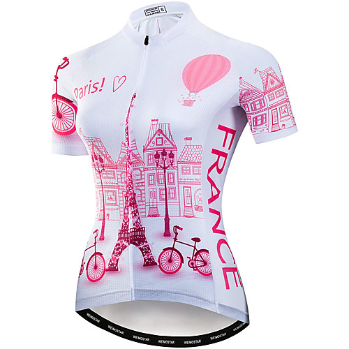 

21Grams Women's Short Sleeve Cycling Jersey Summer Spandex Polyester Pink Bike Jersey Top Mountain Bike MTB Road Bike Cycling Quick Dry Moisture Wicking Breathable Sports Clothing Apparel / Stretchy