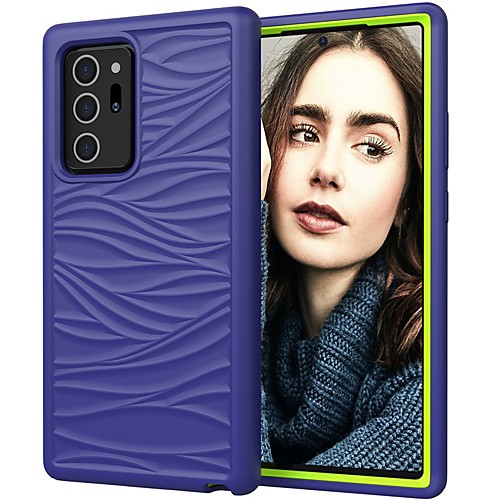 

Phone Case For Samsung Galaxy Back Cover Note 20 Ultra Note 20 Shockproof Dustproof Lines / Waves Solid Colored TPU