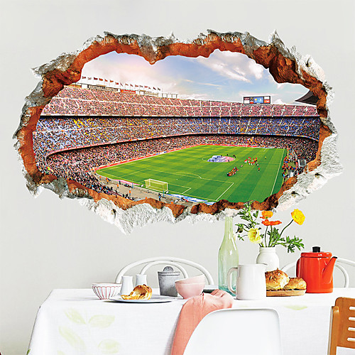 

cross-border new cup series 3d three-dimensional football hole wall stickers living room creative stickers xh9305