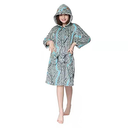 

Kid's Kigurumi Pajamas Cartoon Onesie Pajamas Flannel Fabric Gray Cosplay For Boys and Girls Animal Sleepwear Cartoon Festival / Holiday Costumes / Waist Belt
